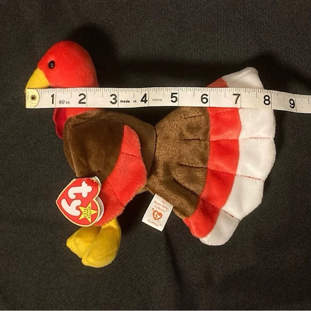 💫 Vintage 1997 Gobbles The Turkey Ty Beanie Baby - Picture 13 of 14